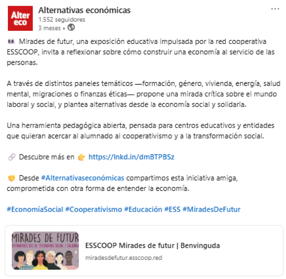 Alternativas Económicas ens promociona