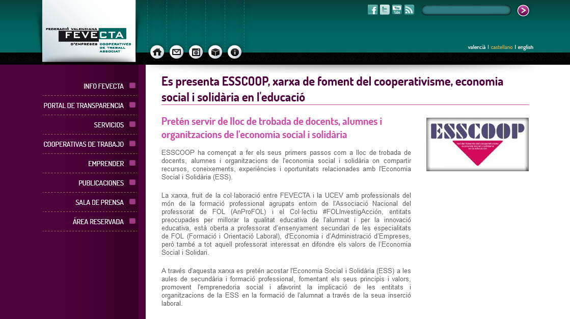 Es presenta ESSCOOP, xarxa de foment del cooperativisme, economia social i solidària en l'educació