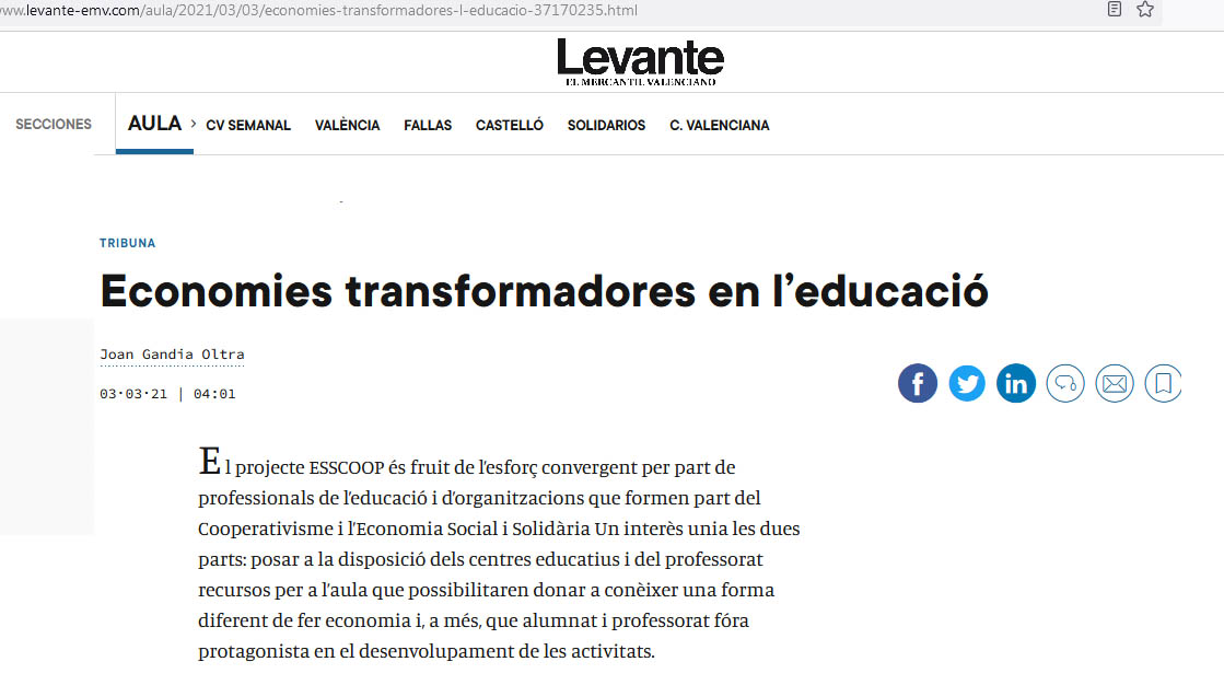 Economies transformadores en l'educació